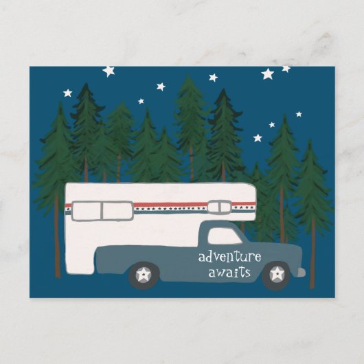 アドベンチャーアウェイズキャンピングキャンパートラックRV ポストカード (正面)