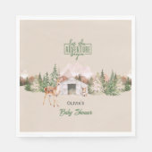 アドベンチャーアウェイズグリーンマウンテンベビーシャワー スタンダードランチョンナプキン (正面)