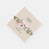 アドベンチャーアウェイズグリーンマウンテンベビーシャワー スタンダードランチョンナプキン (角)