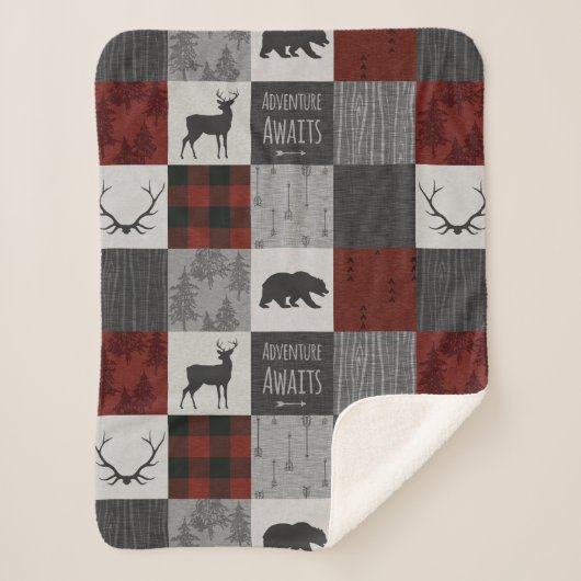 アドベンチャーアウェイズシェルパブランケット – 赤/灰色 シェルパブランケット (正面)