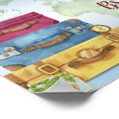 アドベンチャーアウェイズスーツケース送別送別パーティー ポスター (角)