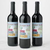 アドベンチャーアウェイズスーツケース送別送別パーティー ワインラベル (ボトル)