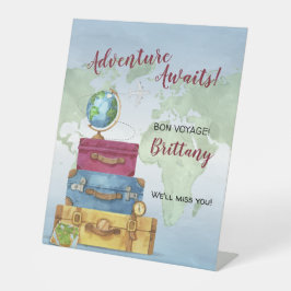 アドベンチャーアウェイズスーツケース送別送別パーティー 台座サイン