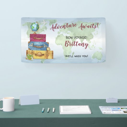 アドベンチャーアウェイズスーツケース送別送別パーティー 横断幕 (トレードショー)