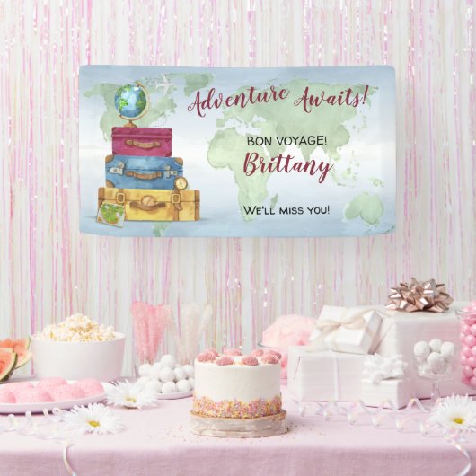 アドベンチャーアウェイズスーツケース送別送別パーティー 横断幕 (パーティー)