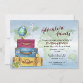アドベンチャーアウェイズスーツケース送別送別パーティーI 招待状 (正面)