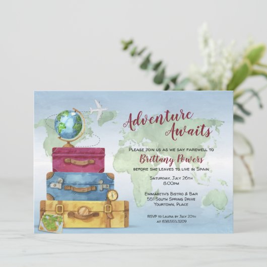 アドベンチャーアウェイズスーツケース送別送別パーティーI 招待状 (スタンド正面)