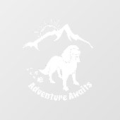 アドベンチャーアウェイズハイキングカバリエスパニエル犬 ウィンドウサイン (シート)