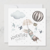 アドベンチャーアウェイズバニー誕生日招待状 招待状 (正面)