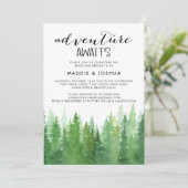 アドベンチャーアウェイズフォレストカップルズシャワー招待状 招待状 (スタンド正面)