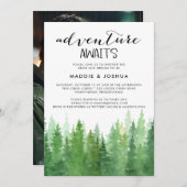 アドベンチャーアウェイズフォレストカップルズシャワー招待状 招待状 (正面/裏面)