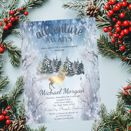 アドベンチャーアウェイズフォレスト金ゴールドディアブルーリタイアメント 招待状