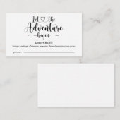 アドベンチャーアウェイズベアーズクラフトベビーおむつラッフルエン エンクロージャーカード (正面/裏面)