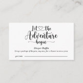 アドベンチャーアウェイズベアーズクラフトベビーおむつラッフルエン エンクロージャーカード (正面)