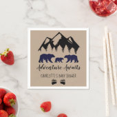 アドベンチャーアウェイズベアーズクラフトベビーシャワーナプキンズ スタンダードカクテルナプキン (インサイチュ)