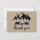 アドベンチャーアウェイズベアーズクラフトベビーシャワー サンキューカード (正面)