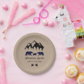 アドベンチャーアウェイズベアーズクラフトベビーシャワー ペーパープレート (パーティー)