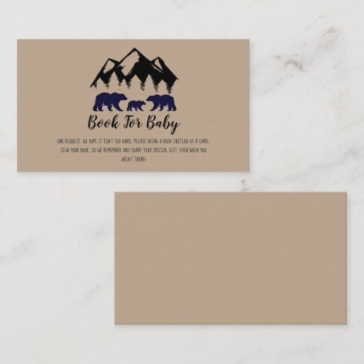 アドベンチャーアウェイズベアーズクラフトベビーブックリクエスト エンクロージャーカード (正面/裏面)