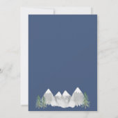 アドベンチャーアウェイズベビーシャワー招待状ネイビー 招待状 (裏面)