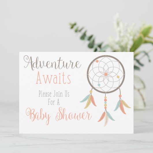 アドベンチャーアウェイズベビーシャワー招待状 招待状 (スタンド正面)