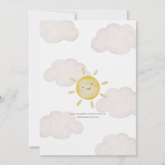 アドベンチャーアウェイズベビーシャワー招待状 招待状 (裏面)