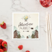 アドベンチャーアウェイズペーパーナプキンヴィンテージグローブトラベル スタンダードカクテルナプキン (インサイチュ)