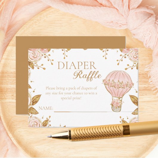 アドベンチャーアウェイズホットエアバルーンおむつラッフル エンクロージャーカード