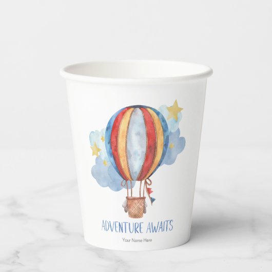 アドベンチャーアウェイズホットエアバルーン子供の誕生日 紙コップ (裏面)