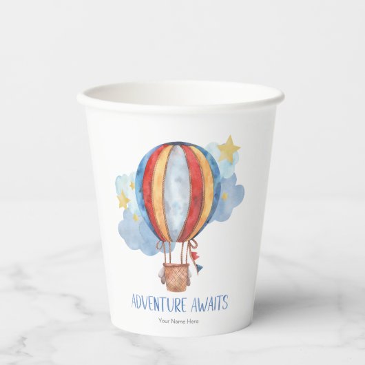 アドベンチャーアウェイズホットエアバルーン子供の誕生日 紙コップ (正面)