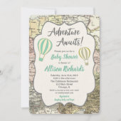 アドベンチャーアウェイズボーイベビーシャワー招待状 招待状 (正面)