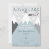 アドベンチャーアウェイズマウンテンベビーシャワー招待状 招待状 (正面)
