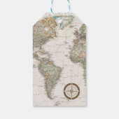 アドベンチャーアウェイズワールドトラベルマップモダン ギフトタグ (裏面)