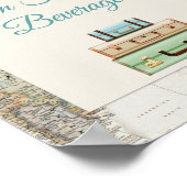 アドベンチャーアウェイズワールドトラベルマップモダン ポスター (角)