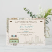 アドベンチャーアウェイズワールドトラベルマップモダン 招待状 (スタンド正面)