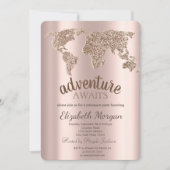アドベンチャーアウェイズワールドマップバラ金ゴールド退職 招待状 (正面)