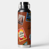 アドベンチャーアウェイズヴィンテージ旅行ラベルウォーターボトル ウォーターボトル (正面)