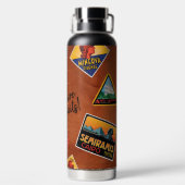 アドベンチャーアウェイズヴィンテージ旅行ラベルウォーターボトル ウォーターボトル (背面)