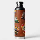 アドベンチャーアウェイズヴィンテージ旅行ラベルウォーターボトル ウォーターボトル (右面)