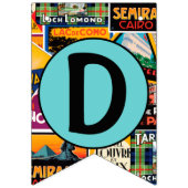 アドベンチャーアウェイズヴィンテージ旅行ラベル バンティングフラッグ (第2の旗)