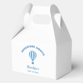 アドベンチャーアウェイツおもしろいトレンディーベビーシャワーブルーホワイト フェイバーボックス