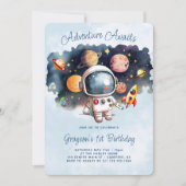 アドベンチャーアウェイツアウタースペース1st誕生日 招待状 (正面)