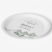 アドベンチャーアウェイツウォーターカラーマウンテンブライダルシャワー ペーパープレート (アングル)