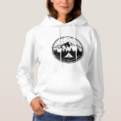 アドベンチャーアウェイツキャンピングアウトドア |女性フード付きスウェットシャツ パーカ (正面)