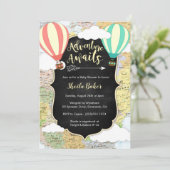 アドベンチャーアウェイツトラベルベビーシャワー招待状 招待状 (スタンド正面)