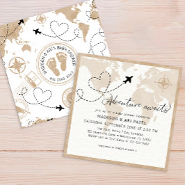 アドベンチャーアウェイツトラベルベビーシャワー招待状 招待状
