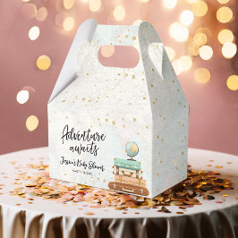 アドベンチャーアウェイツトラベル金ゴールド紙吹雪ベビーシャワー フェイバーボックス