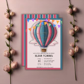 アドベンチャーアウェイツフェスティバルブルーピンクベビーシャワー 招待状