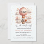 アドベンチャーアウェイツベビーキツネインホットエアバルーン 招待状 (正面)