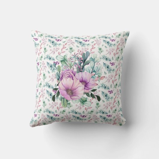 アドベンチャーアウェイツベビーキレーフパープルフローラ名 クッション (裏面)