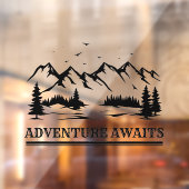 アドベンチャーアウェイツマウンテンキャンパーハイカーカーデカール ウィンドウサイン (シート2)